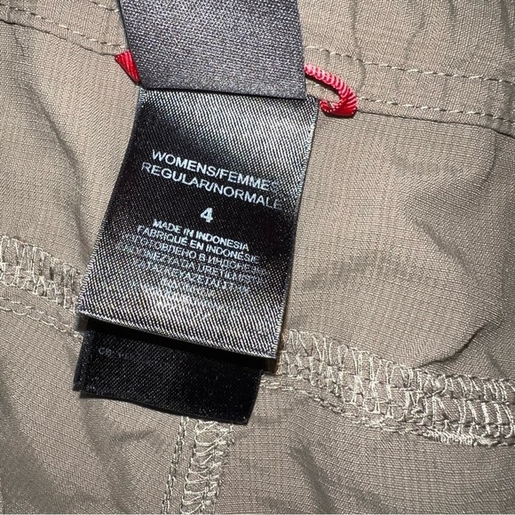 The North Face Pants Women Size 4 Hiking Convertible roll up brown Straight AA - Picture 10 of 14